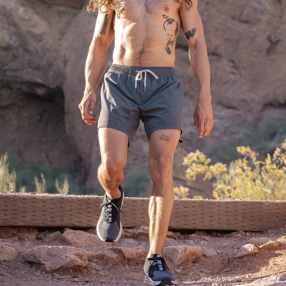 Flow Short (Athletic) - Charcoal 5.5" & 7" - Linerless