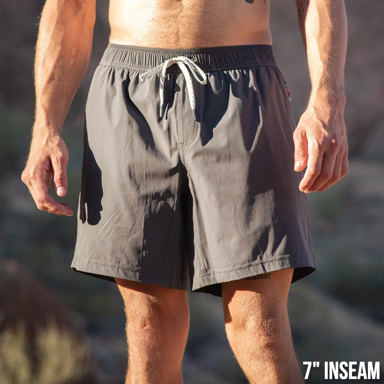 Flow Short (Athletic) - Charcoal 5.5" & 7" - Linerless