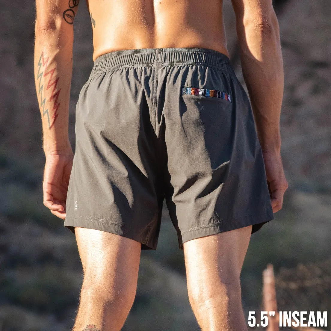 Flow Short (Athletic) - Charcoal 5.5" & 7" - Linerless