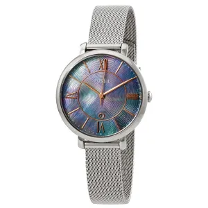 Fossil Jacqueline Blue Mother of Pearl Dial Ladies Mesh Watch ES4322