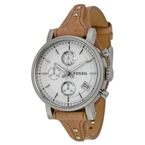 Fossil Original Boyfriend Chronograph White Dial Ladies Watch ES3625