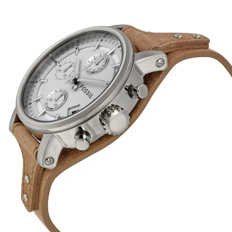 Fossil Original Boyfriend Chronograph White Dial Ladies Watch ES3625