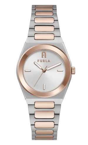 Furla - Tempo Mini Rose Gold/Silver Bracelet Watch