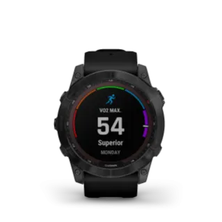 Garmin fēnix® 7X – Sapphire Solar Edition, Black DLC Titanium with Black Band