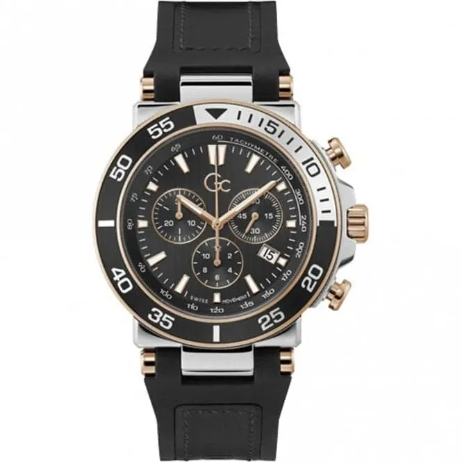 GC Gents One Sport Silver & Rose Gold Watch Z14005G2MF