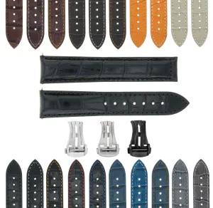 GENUINE LEATHER WATCH BAND STRAP FOR OMEGA WATCH 22 - MM