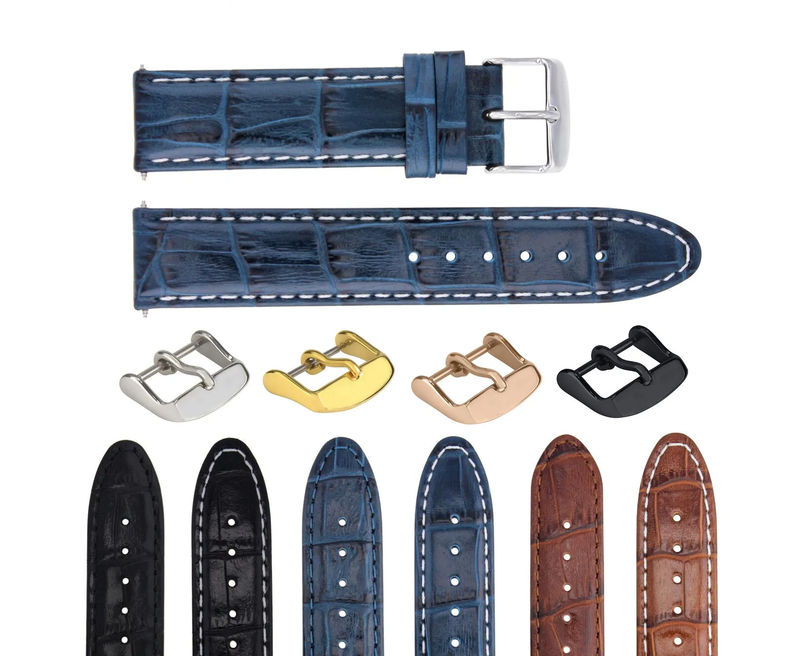 GENUINE LEATHER WATCH BAND STRAP FOR TUDOR WATCH - 22 MM