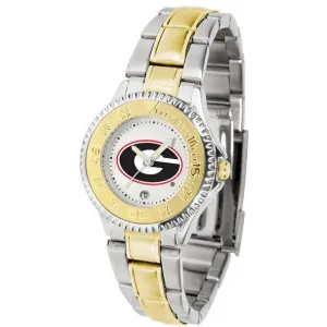 Georgia Bulldogs Ladies Competitor Two-Tone Band Watch