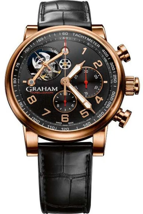 Graham Silverstone Tourbillograph Gold & Black Dial D