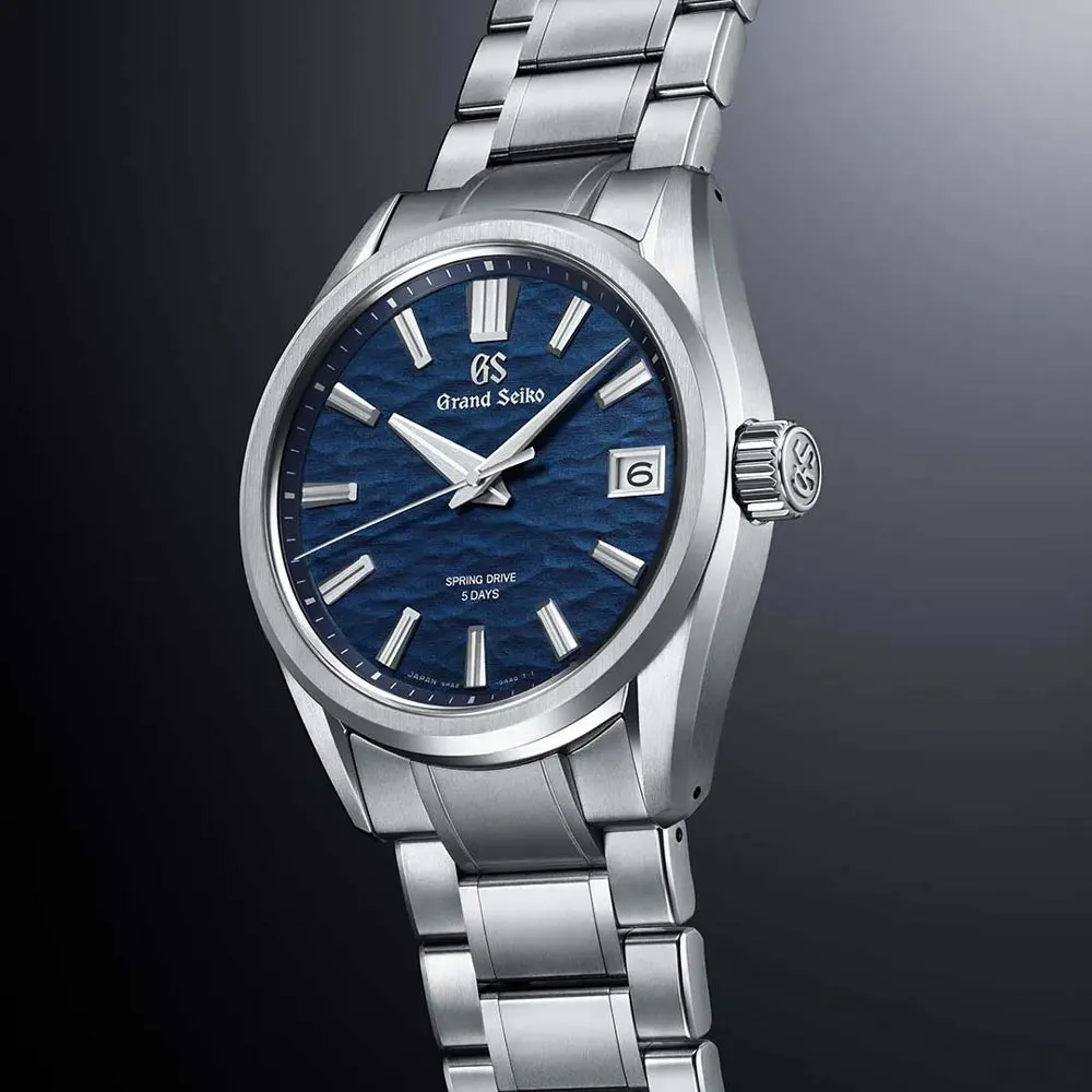 Grand Seiko Evolution 9 Spring Drive Suwa Lake 40mm Blue Dial Titanium Gents Watch SLGA019G