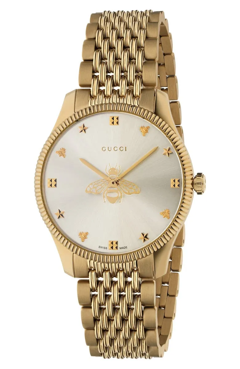 Gucci YA1264155 Gold Stainless Steel Unisex Watches