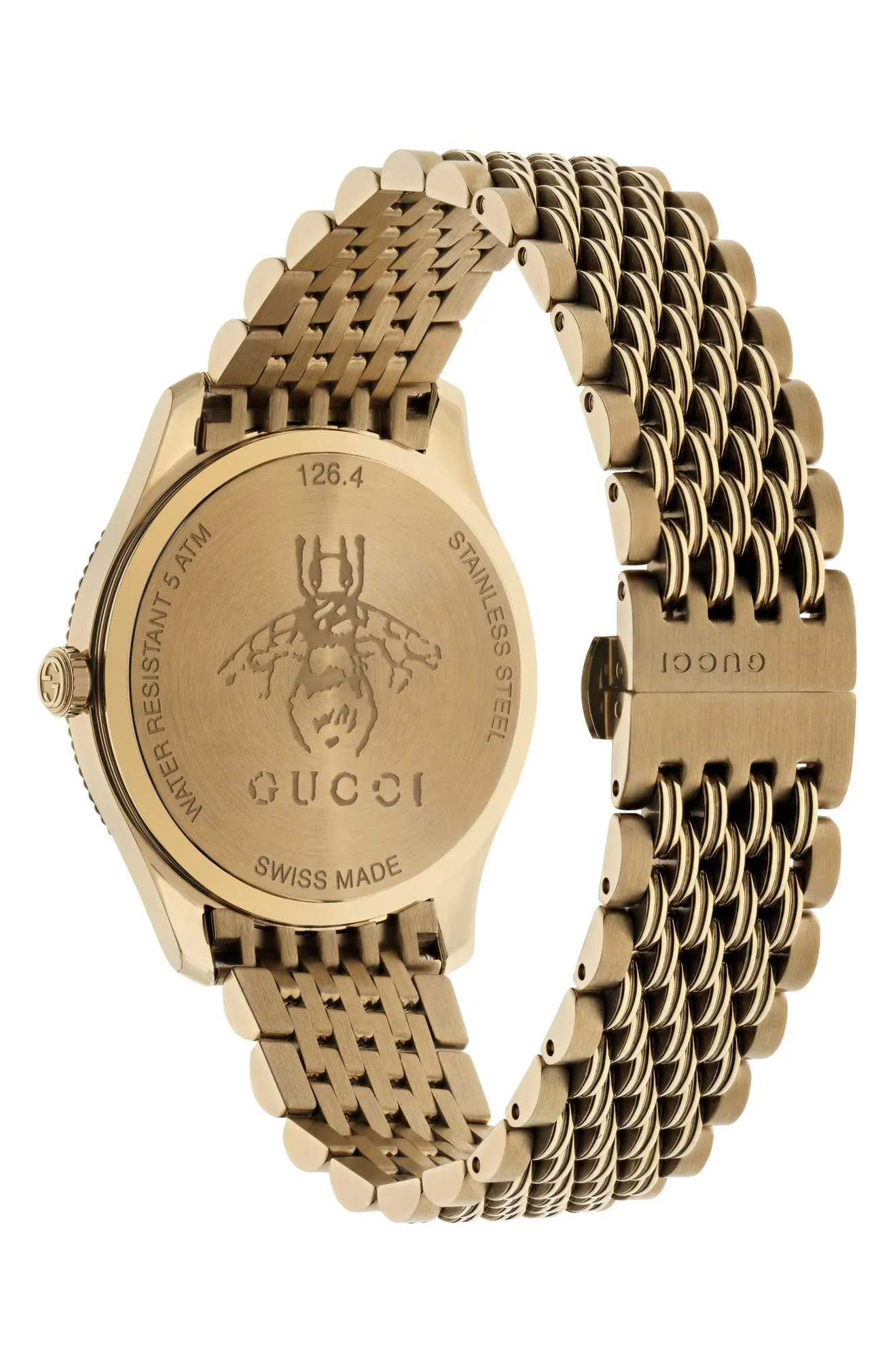 Gucci YA1264155 Gold Stainless Steel Unisex Watches