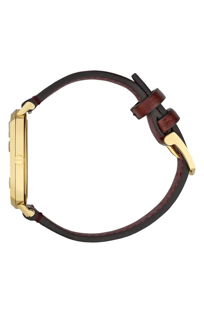 Gucci YA157411 Grip Leather Strap Watch, 38mm Women Watches Lexor Miami