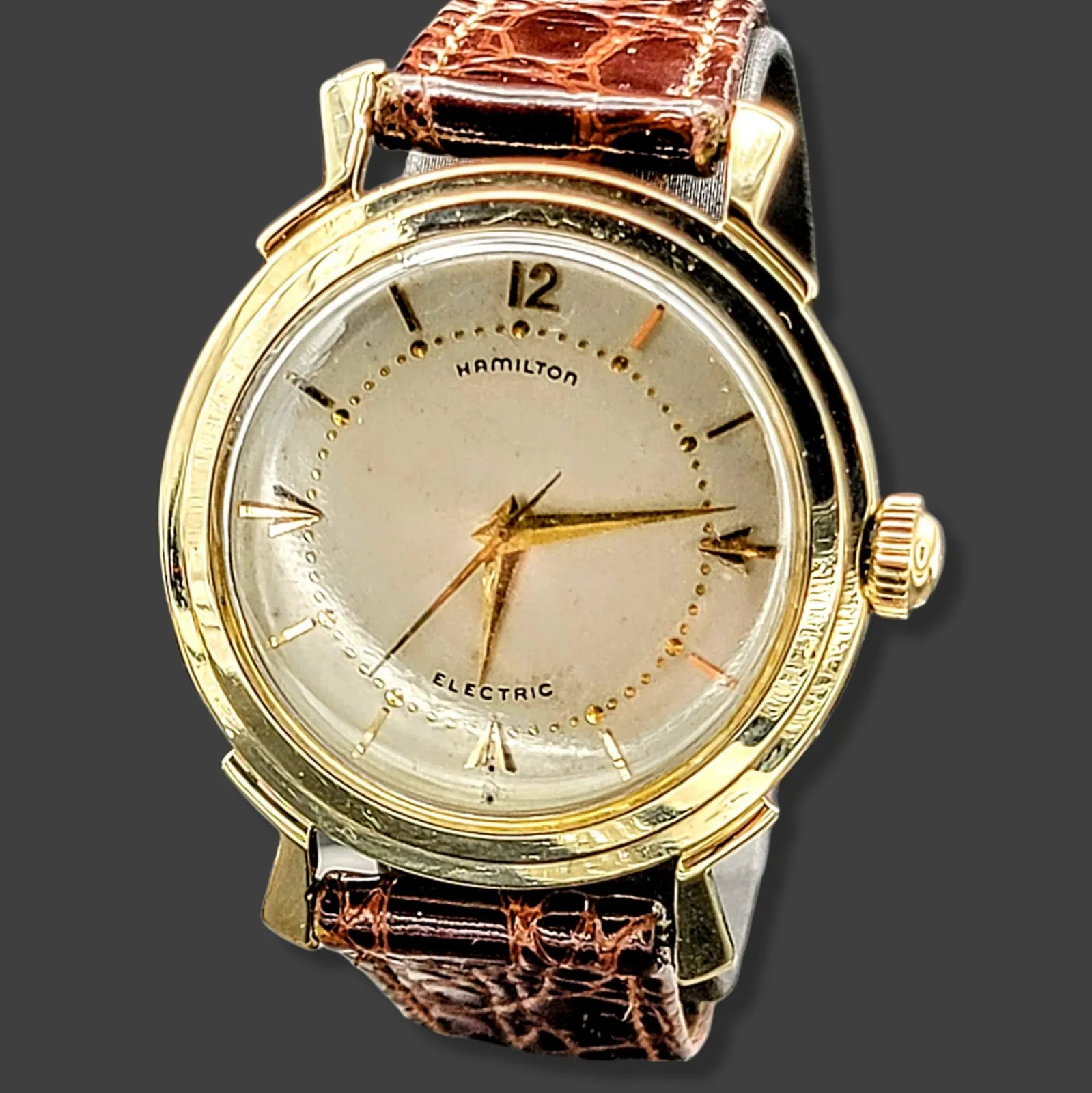HAMILTON Electric 505 "Van Horn" Watch 14K GOLD
