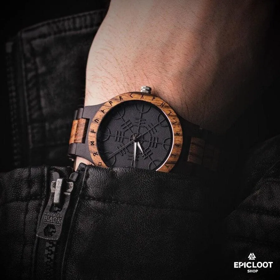 Helm Of Awe Aegishjalmr Wooden Watch