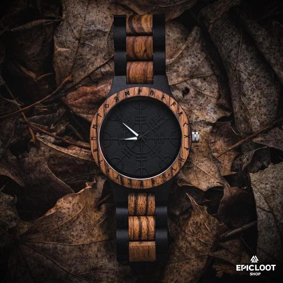 Helm Of Awe Aegishjalmr Wooden Watch