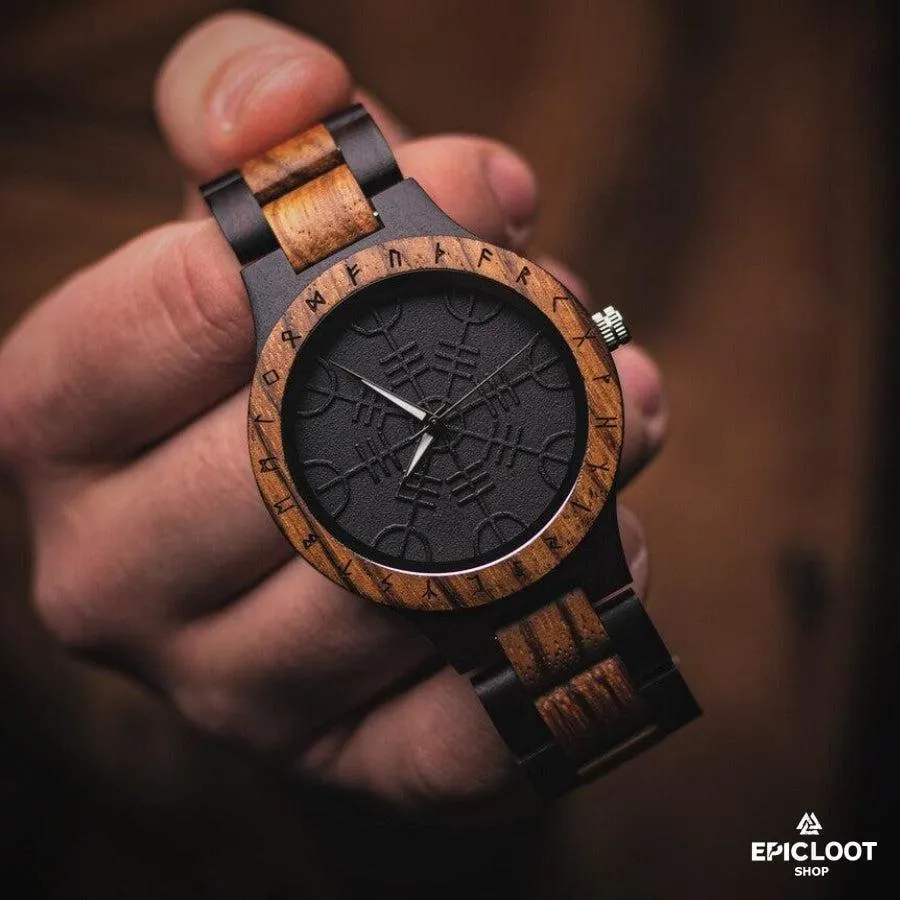 Helm Of Awe Aegishjalmr Wooden Watch