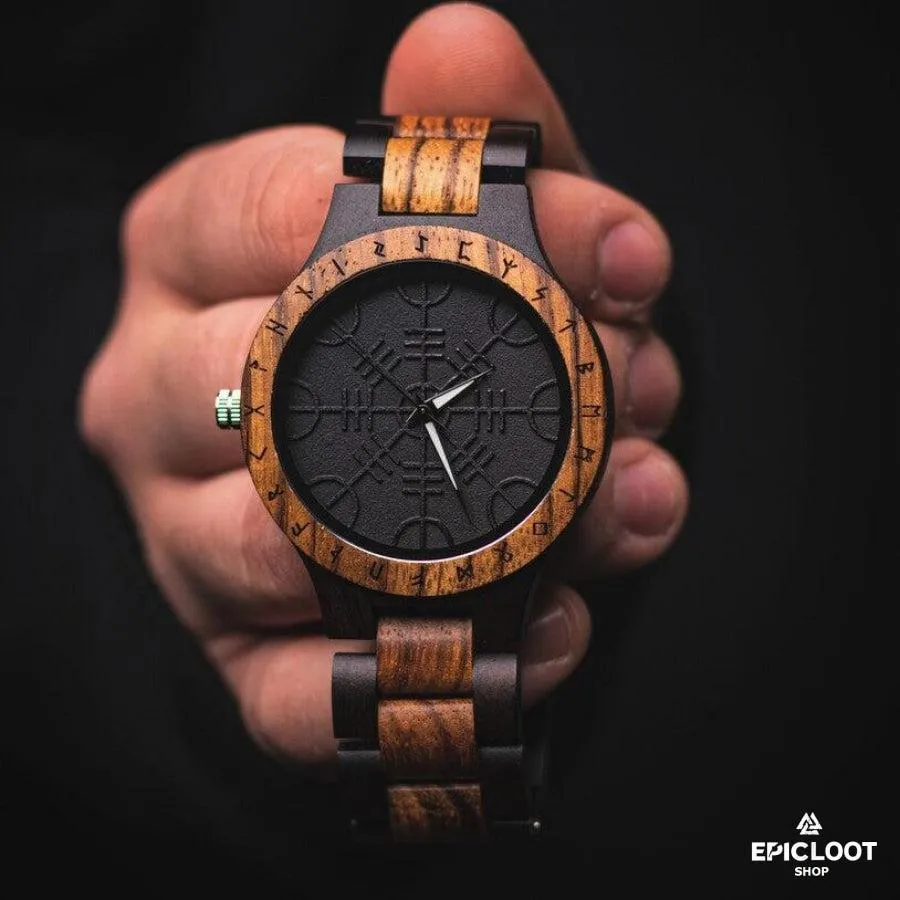 Helm Of Awe Aegishjalmr Wooden Watch