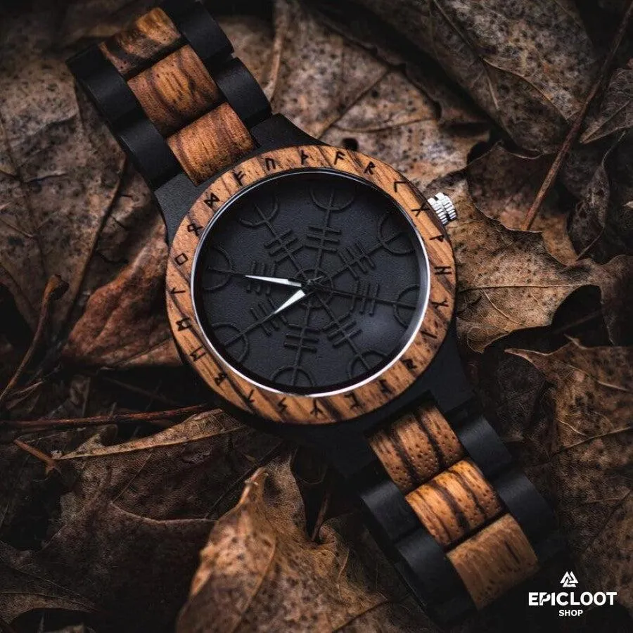 Helm Of Awe Aegishjalmr Wooden Watch