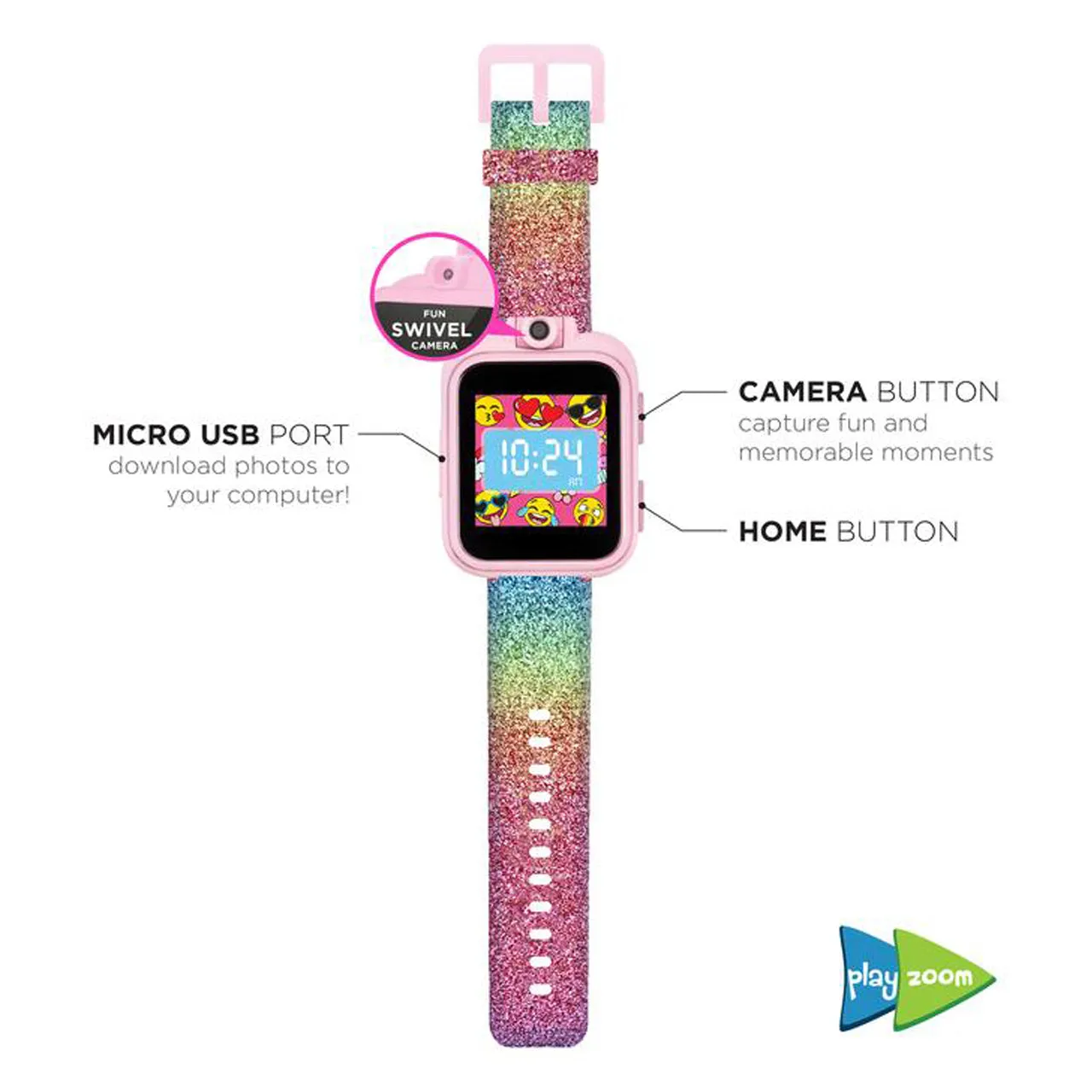 I Touch Rainbow Glitter Watch