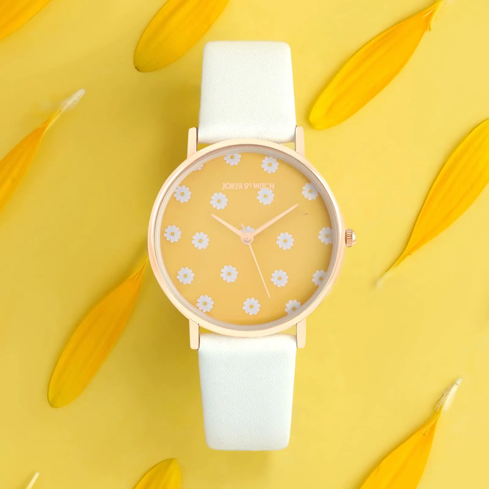 Joker & Witch Summer Sunshine White PU Strap Watch