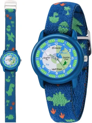 Kids Analog Watches for Girls Boys with Soft Elastic Fabric Strap, Learning Time Waterproof Watch for Ages 3-12 Kids, Gift for Toddler Children