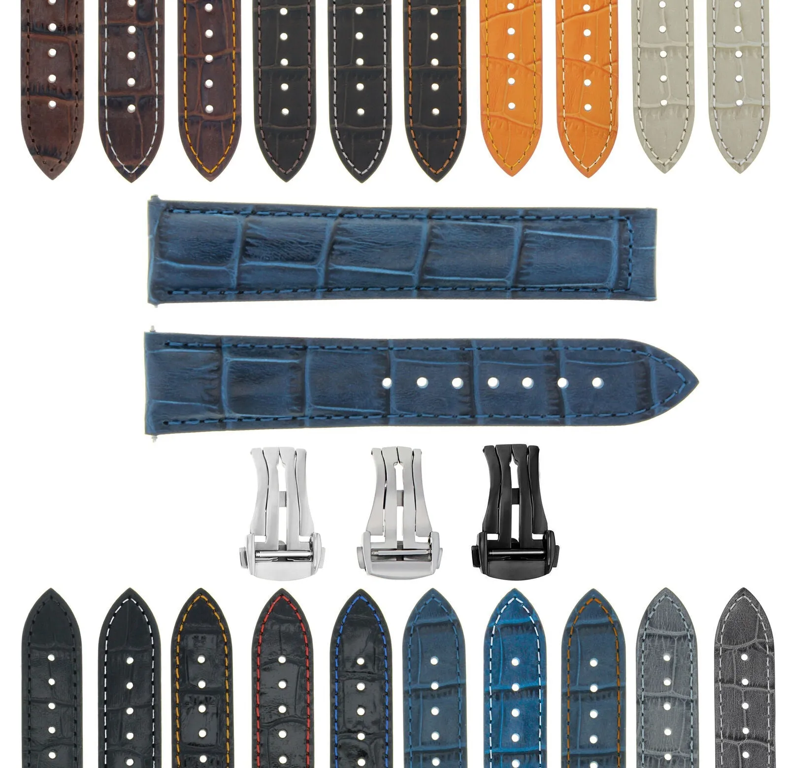 LEATHER WATCH BAND STRAP FOR ORIS ARTIX SPORT CHRONOGRAPH - 20MM