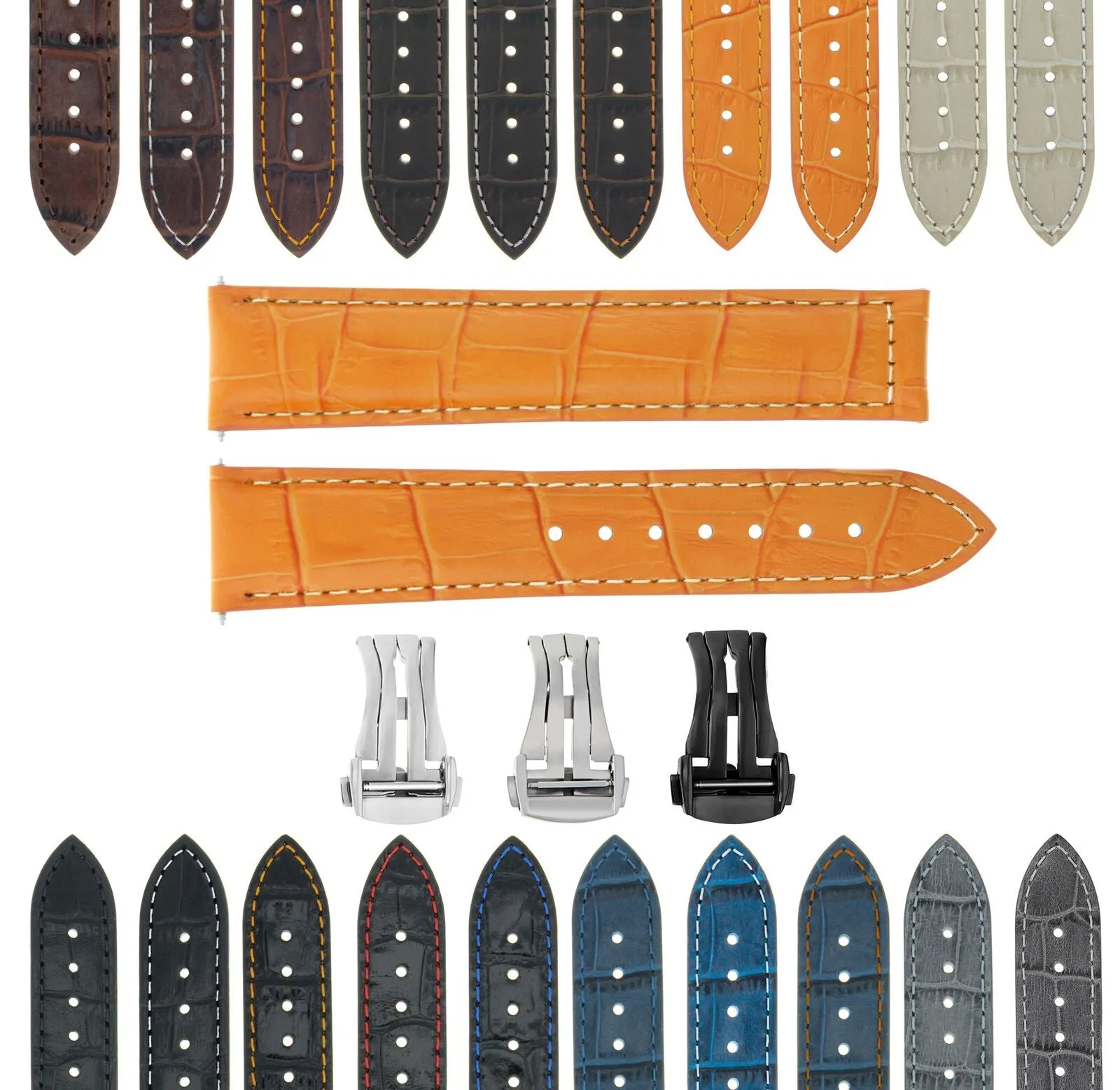 LEATHER WATCH BAND STRAP FOR ORIS ARTIX SPORT CHRONOGRAPH - 20MM