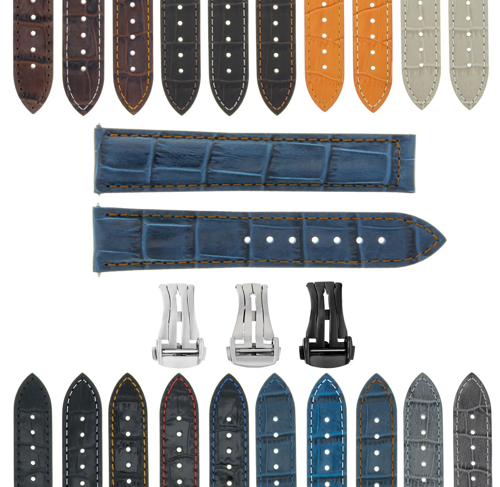 LEATHER WATCH BAND STRAP FOR ORIS ARTIX SPORT CHRONOGRAPH - 20MM