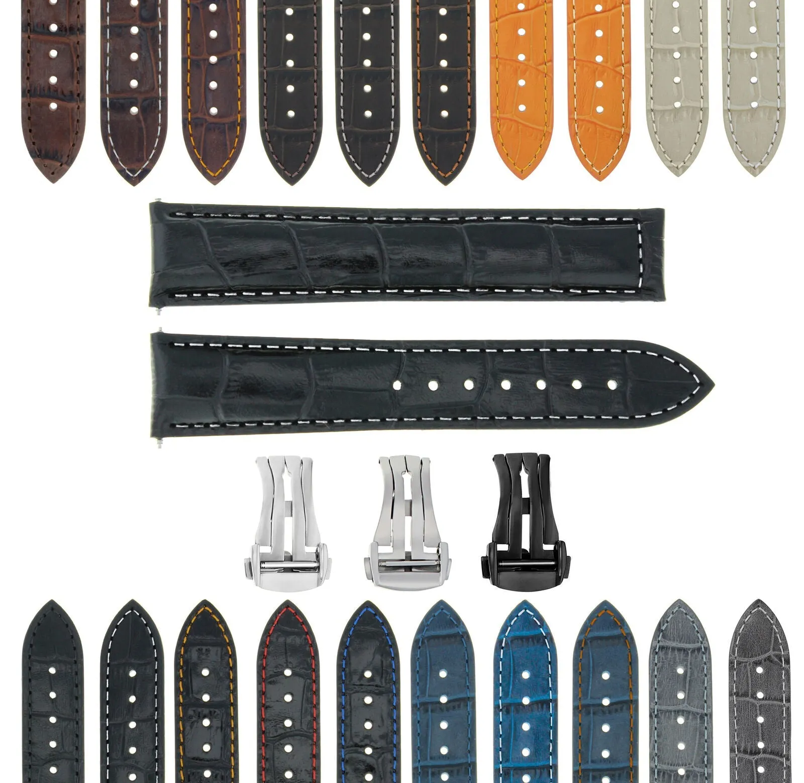 LEATHER WATCH BAND STRAP FOR ORIS ARTIX SPORT CHRONOGRAPH - 20MM