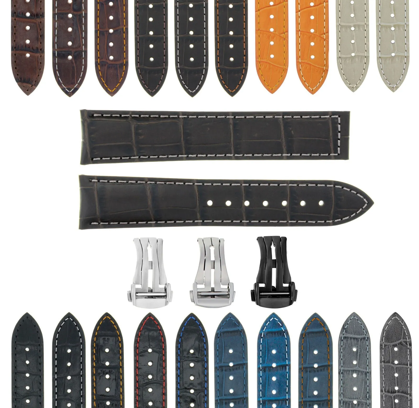 LEATHER WATCH BAND STRAP FOR ORIS ARTIX SPORT CHRONOGRAPH - 20MM