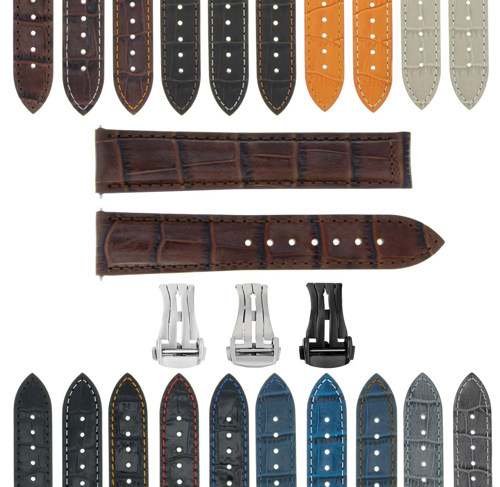 LEATHER WATCH BAND STRAP FOR ORIS ARTIX SPORT CHRONOGRAPH - 20MM