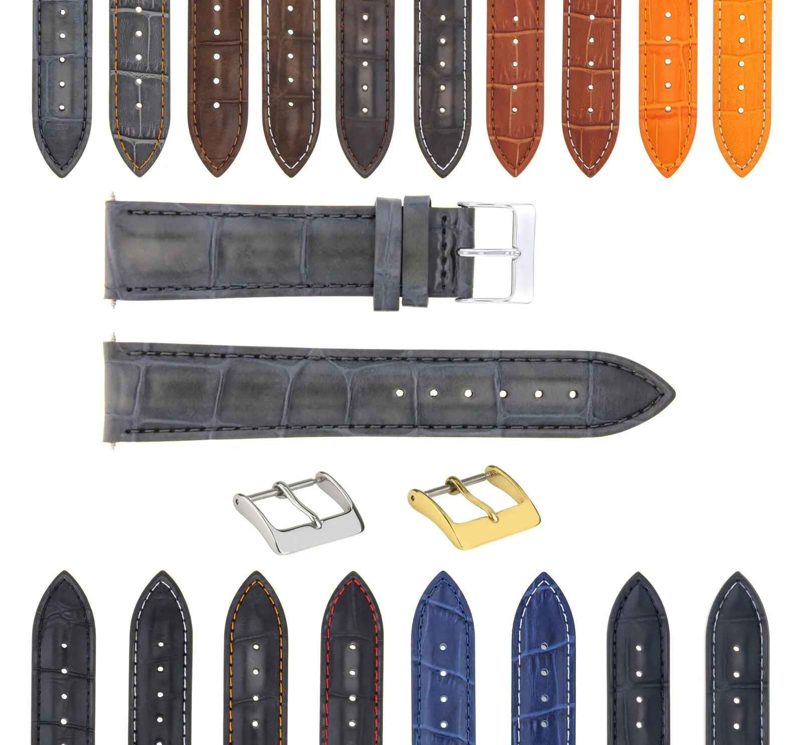 LEATHER WATCH BAND STRAP FOR WATCH FITS ANY BRAND - 22 MM