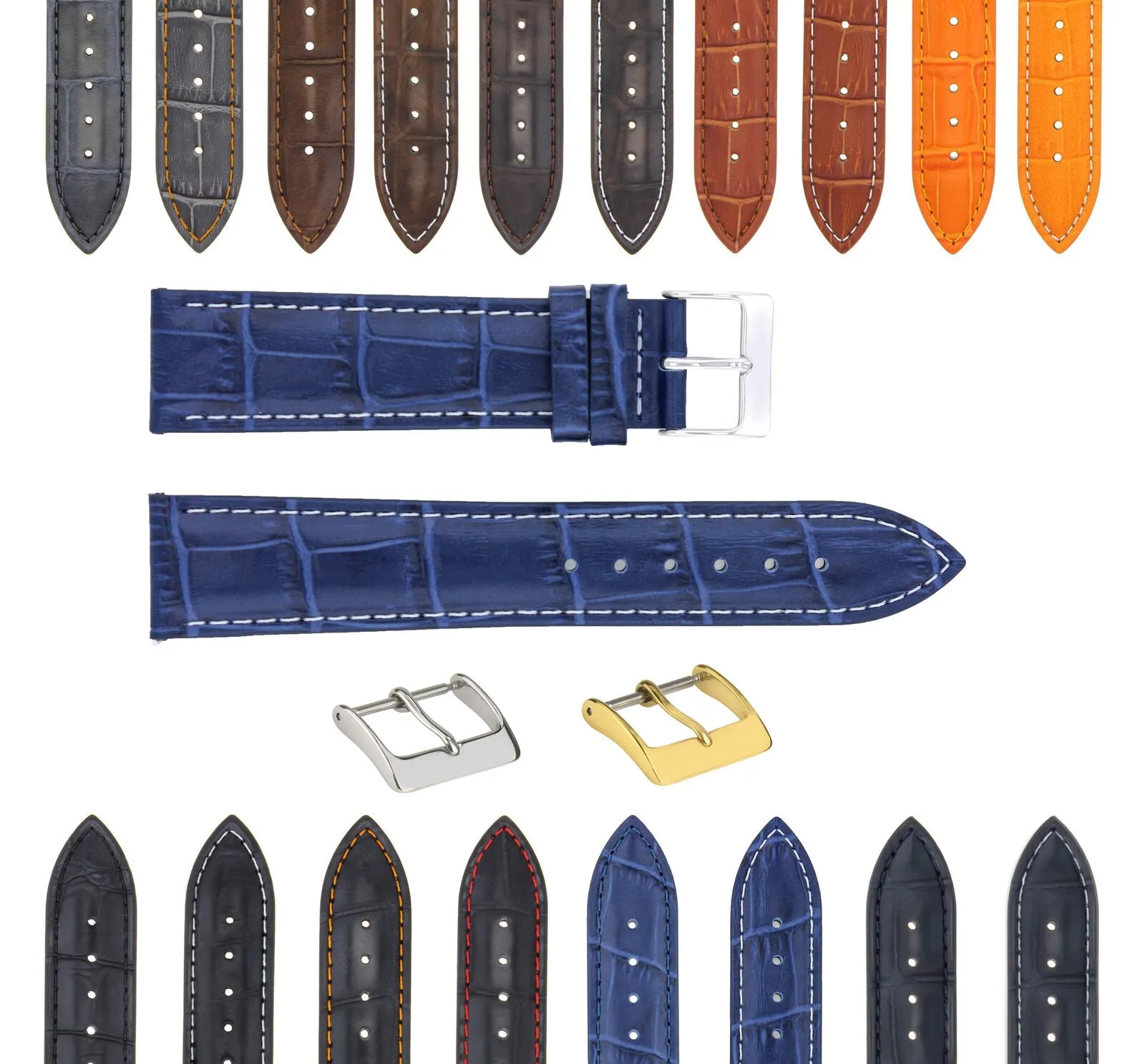 LEATHER WATCH BAND STRAP FOR WATCH FITS ANY BRAND - 22 MM