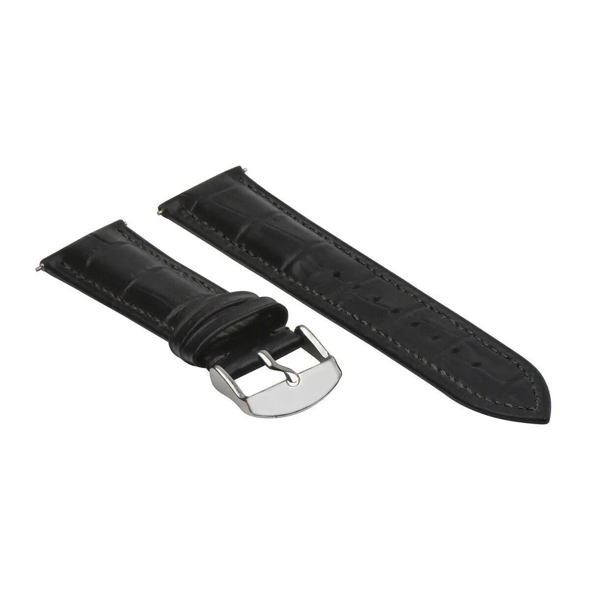 LEATHER WATCH BAND STRAP-QUICK RELEASE FOR SEIKO 5 KINETIC - 22MM