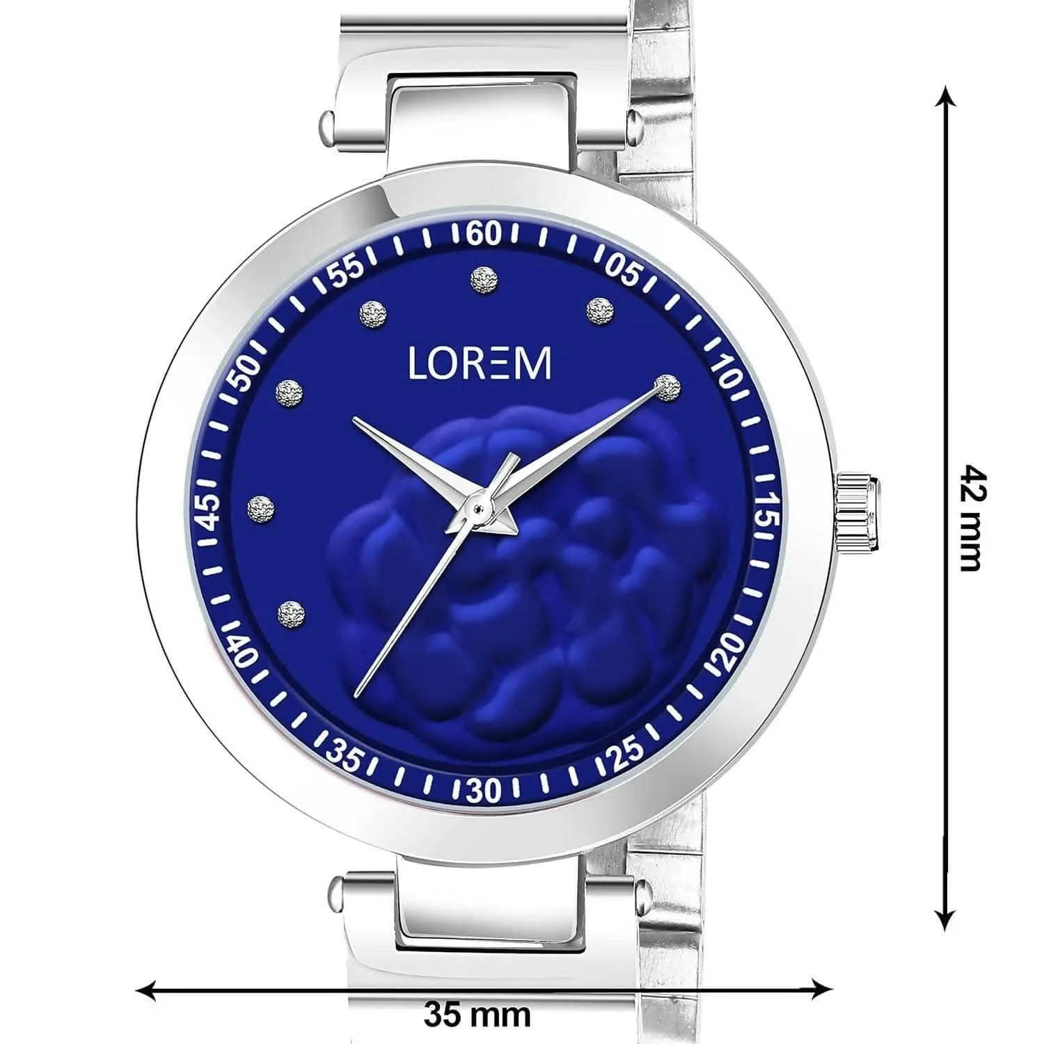 LOREM Blue Fancy Analog Watch For Women - LR316