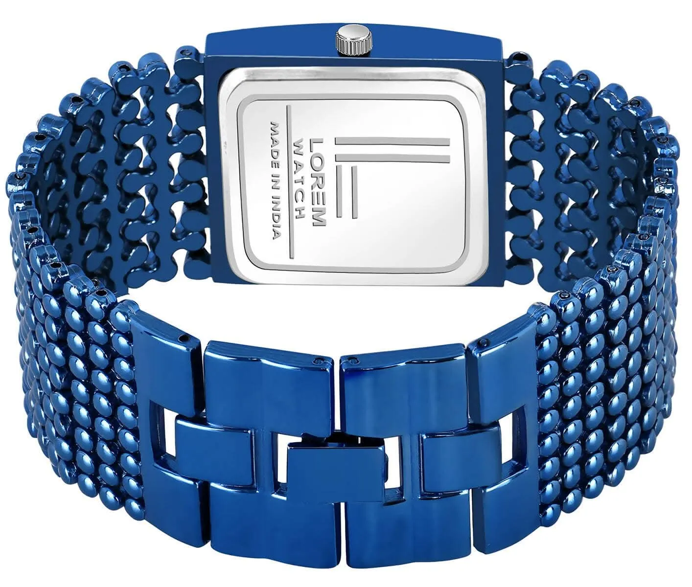 LOREM Blue Square Braclet Analog Watch For Women LR290