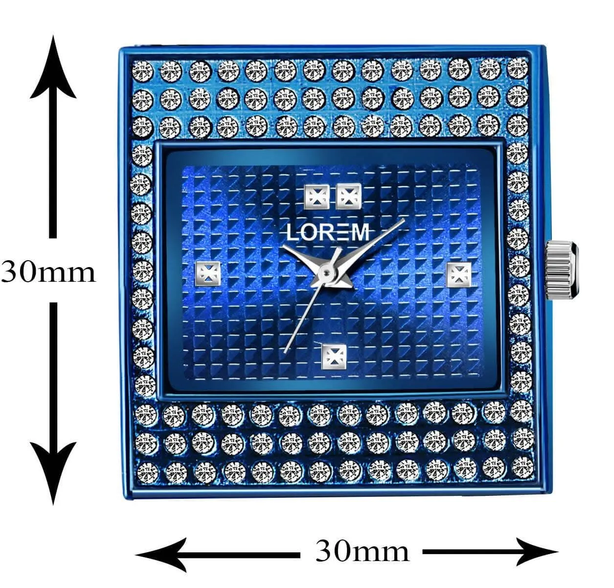 LOREM Blue Square Braclet Analog Watch For Women LR290