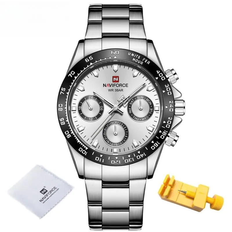 Luxury Brand Mens Business Watches With Date Classic Steel Band Waterproof Quartz Wrist watch