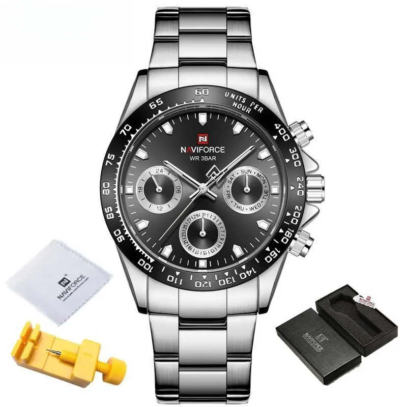 Luxury Brand Mens Business Watches With Date Classic Steel Band Waterproof Quartz Wrist watch