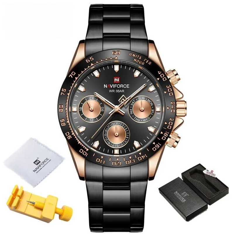 Luxury Brand Mens Business Watches With Date Classic Steel Band Waterproof Quartz Wrist watch