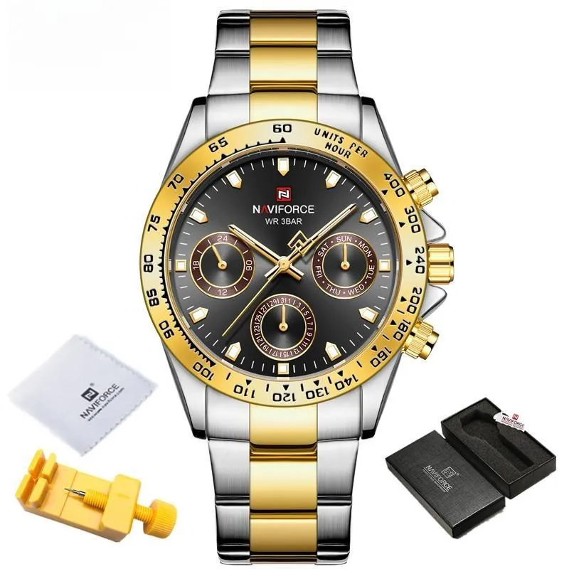 Luxury Brand Mens Business Watches With Date Classic Steel Band Waterproof Quartz Wrist watch
