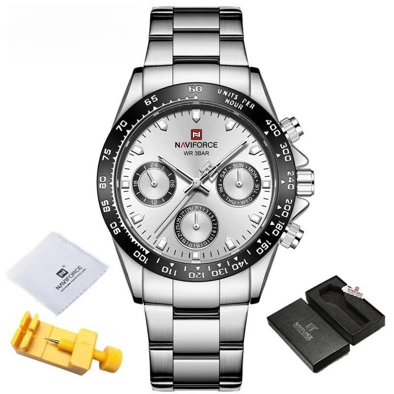 Luxury Brand Mens Business Watches With Date Classic Steel Band Waterproof Quartz Wrist watch