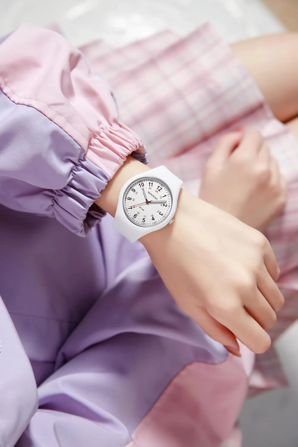 MASTOP Nurse Doctor Student Watch for Women and Men Fashion Waterproof Sports Watch with Easy-to-Read Luminous Dial 24-Hour Format Soft Silicone Strap
