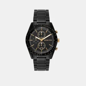 Men's Black Chronograph Stainless Steel Watch MK9113