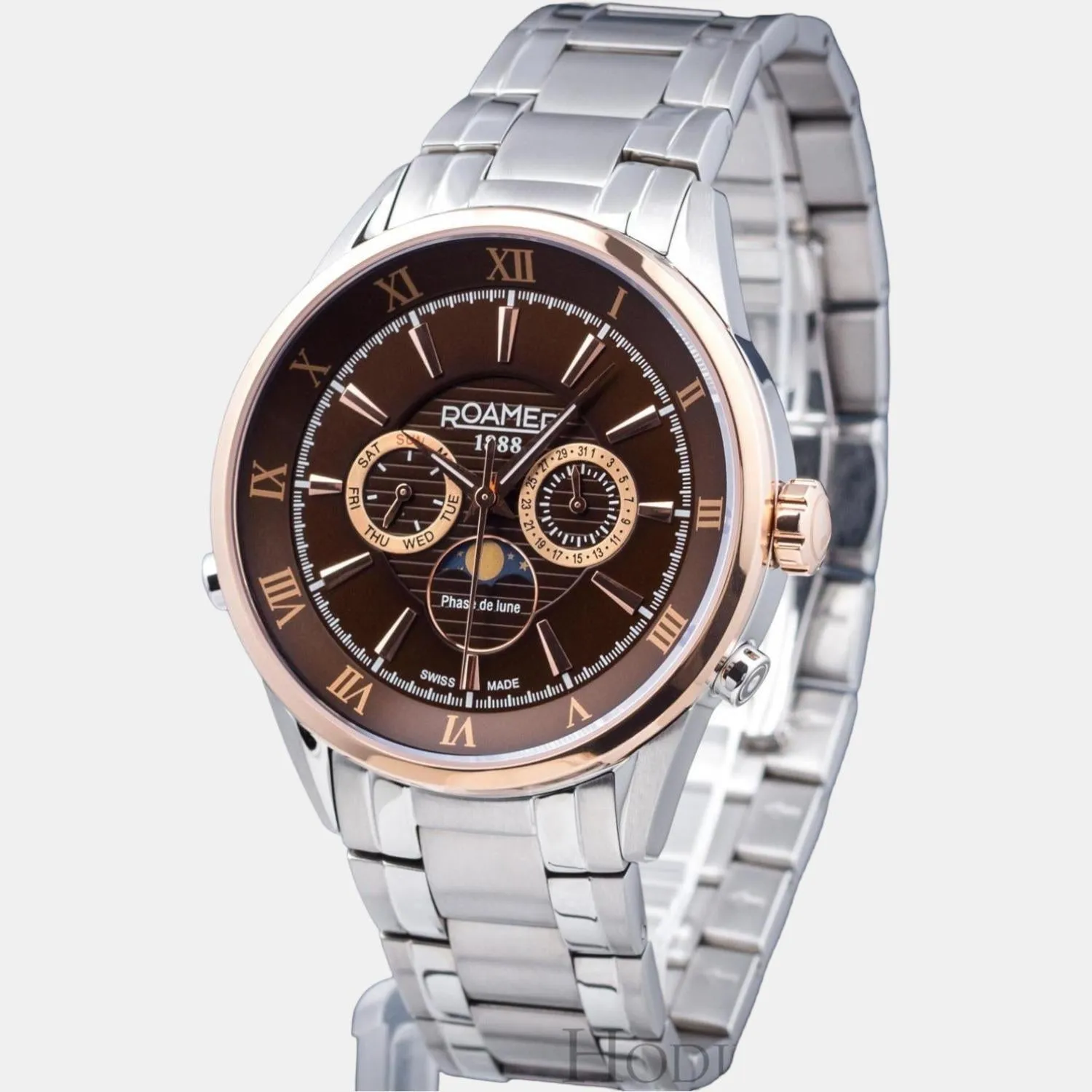 Men's Brown Stainless Steel Chronograph Watch 508821 47 63 50