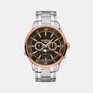 Men's Brown Stainless Steel Chronograph Watch 508821 47 63 50