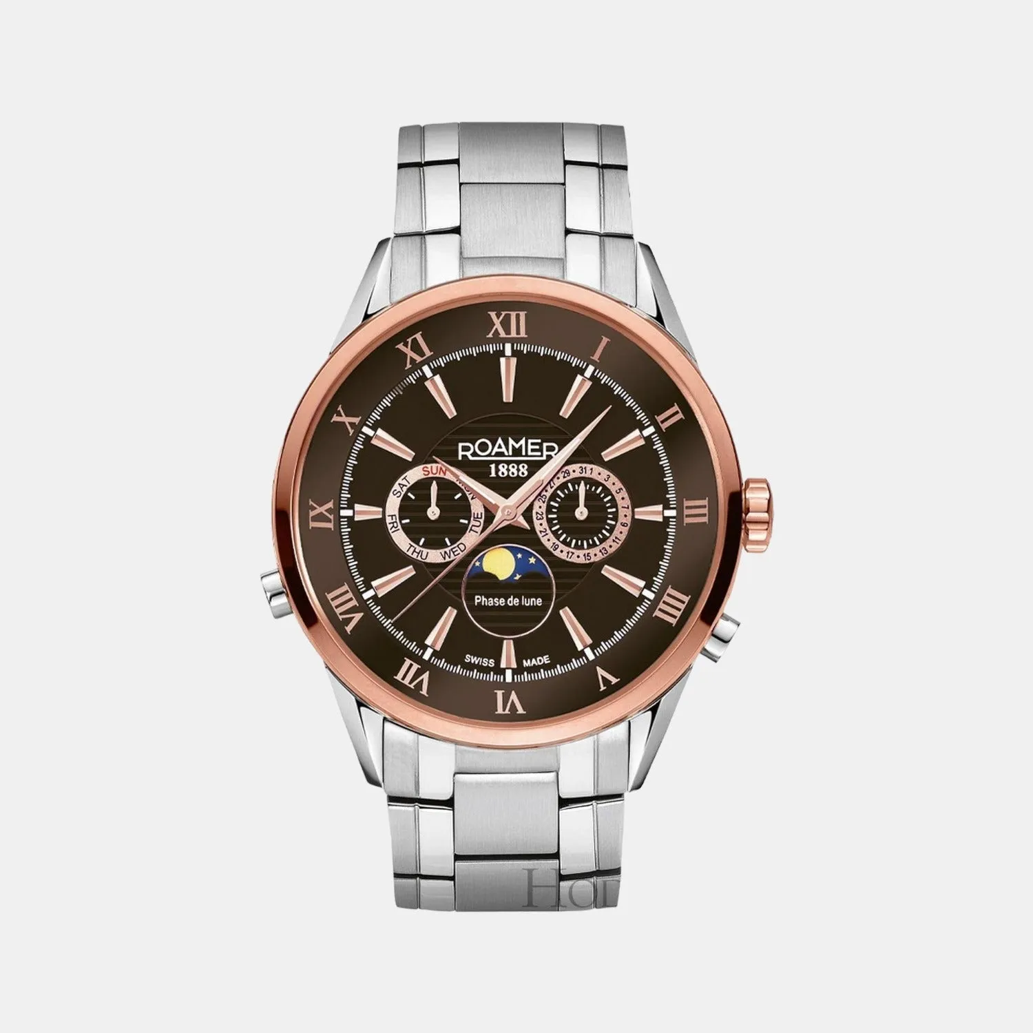 Men's Brown Stainless Steel Chronograph Watch 508821 47 63 50