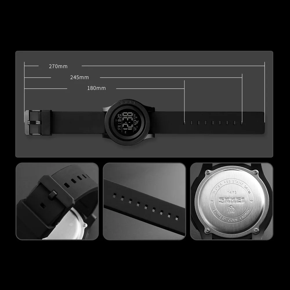 Mens Digital Sports Watch with Large Face