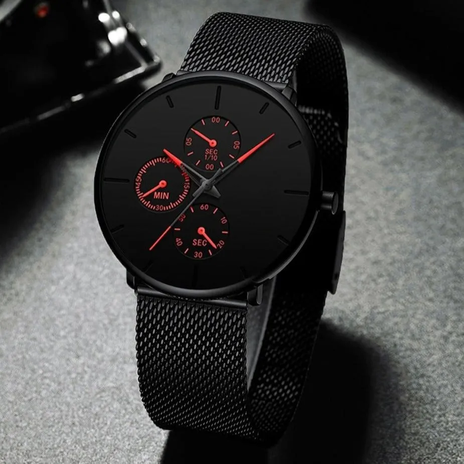 Men's Steel Mesh Classic Quartz Watch